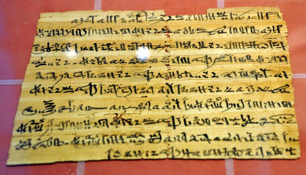 Ancient Egyptian papyrus.