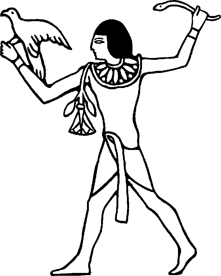 The Fowler catches birds - Ancient Egypt.