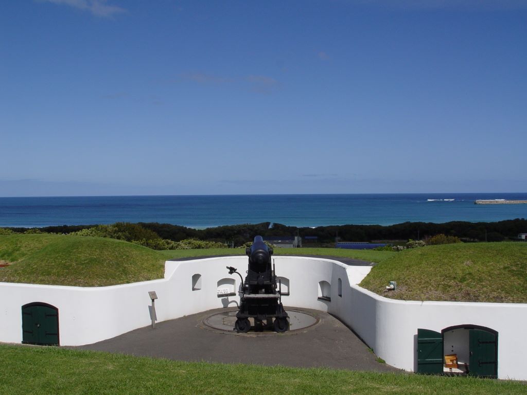 Artillery Battery overlooking Warrnambool Bay, Victoria, Australia.